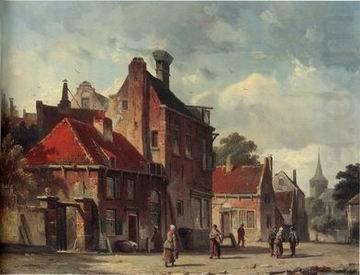 unknow artist European city landscape, street landsacpe, construction, frontstore, building and architecture. 095 china oil painting image